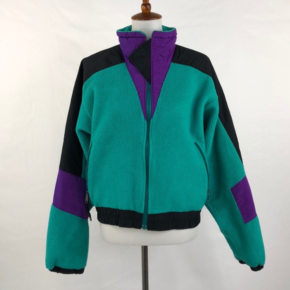 The North Face Jackets & Blazers - The North Face Blue & Purple Fleece Zip-Up Jacket